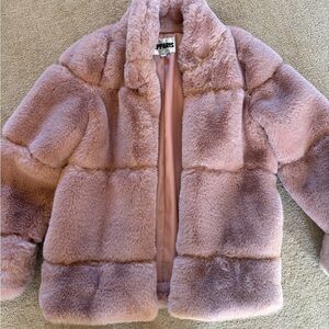 Apparis Blush Faux Fur Coat